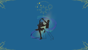 Two people dancing under the front and the sun