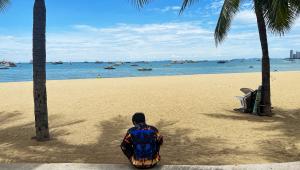 Person on vacation