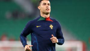 Crisitano Ronaldo training for the Portuguese national team. 