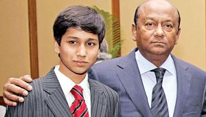Latifur Rahman with his grandson Faraaz