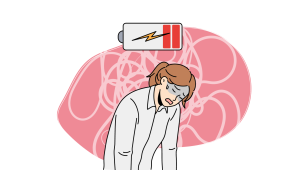 Student dealing with burnout. 