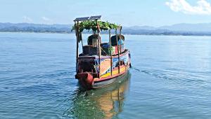 floating vegetable garden on Kaptai Lake
