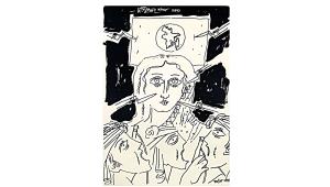The Oath of the Liberation War (Drawing) by Samarjit Roy Chowdhury