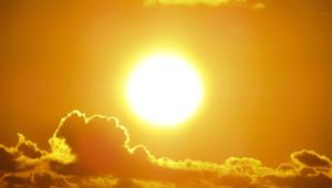 The glaring sun