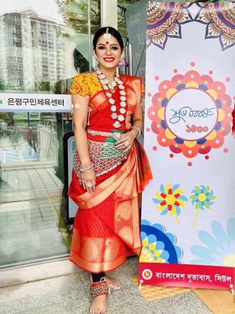 Mousumi Mou brings glimpse of Baishakh to South Korea