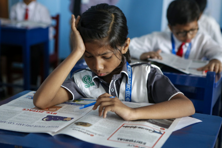 A child reading a book