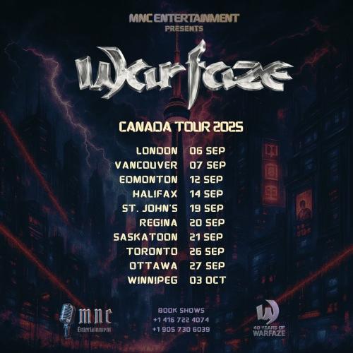 MNC Entertainment, Warfaze, 40 years, celebration, canada tour, 